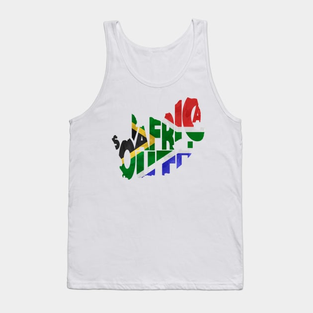 South Africa Typo Map Tank Top by inspirowl